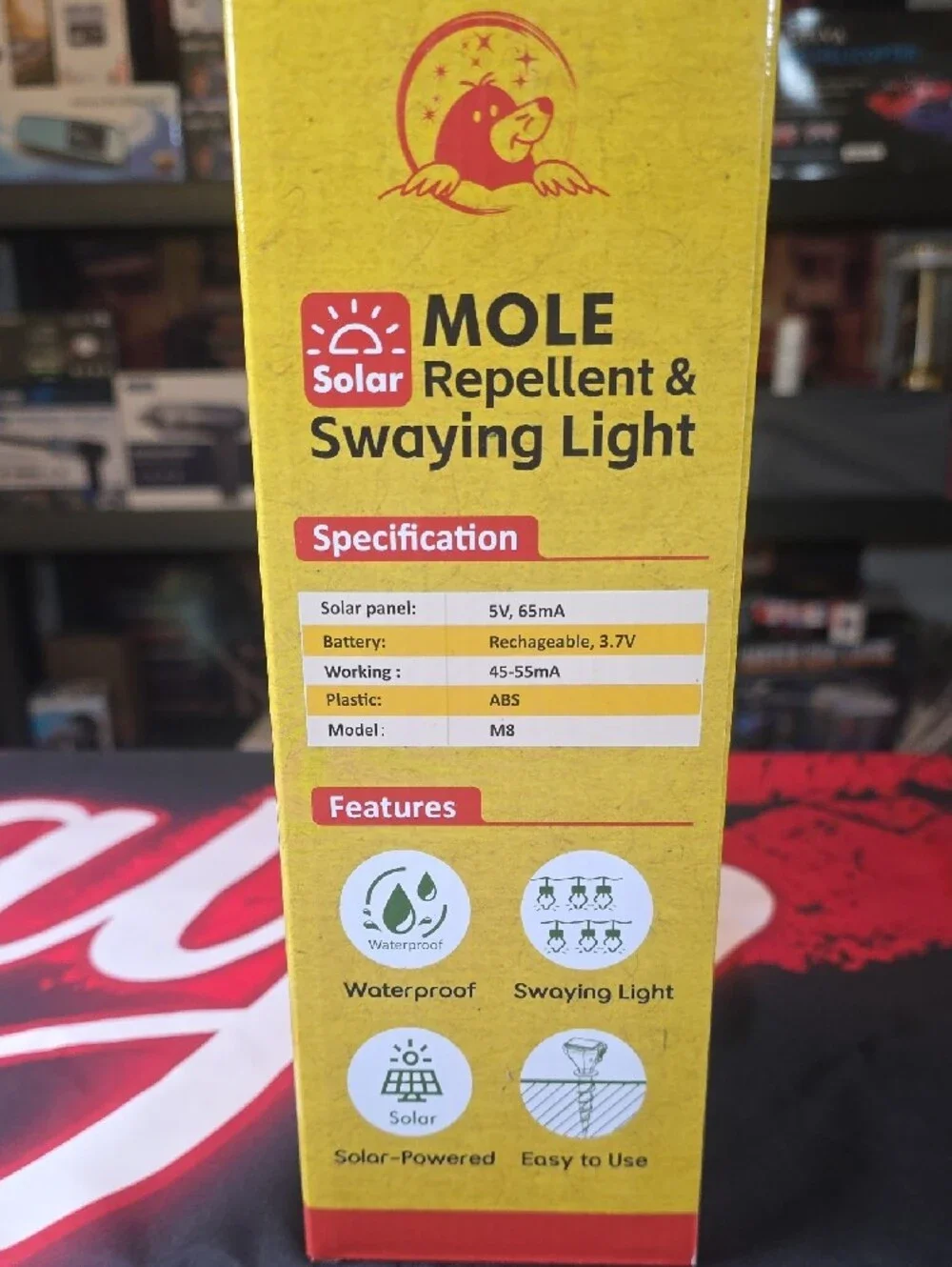 Solar Mole Repellent & Swaying Light – Green (2 Pack)